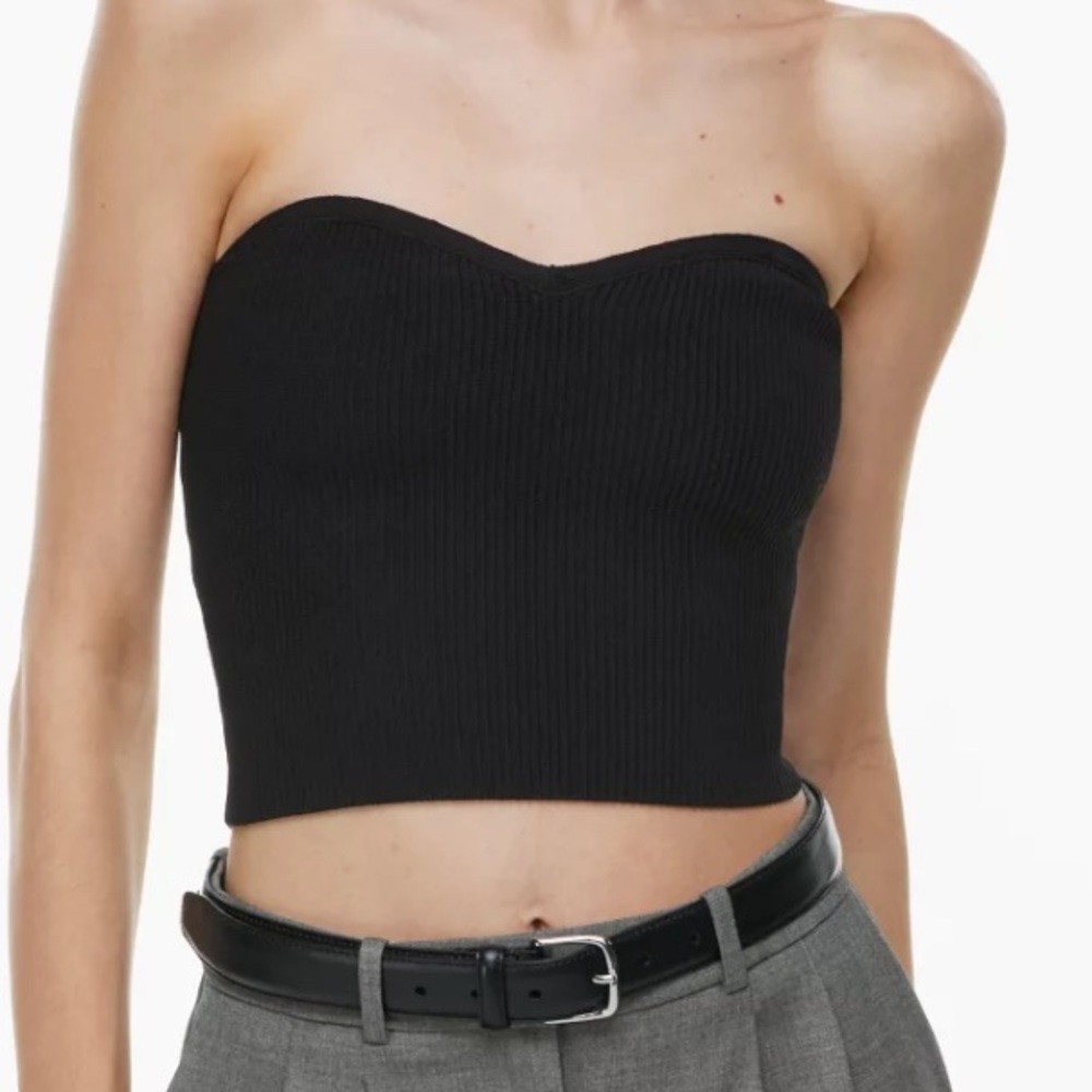 COPY NWT Babaton color black Sculpt Knit Sweetheart Tube Top